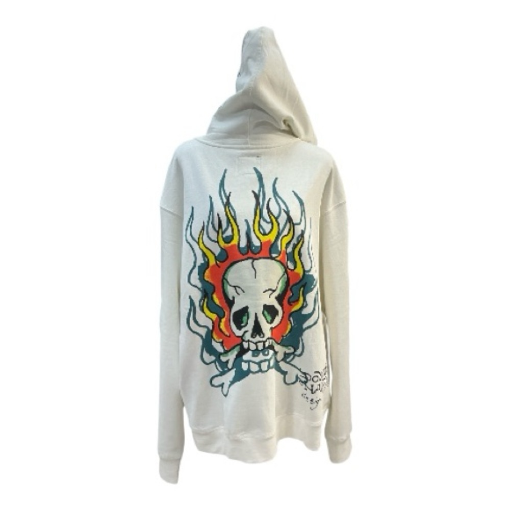 Ed Hardy White Graphic Hoodie Jacket - Picture 2 of 7